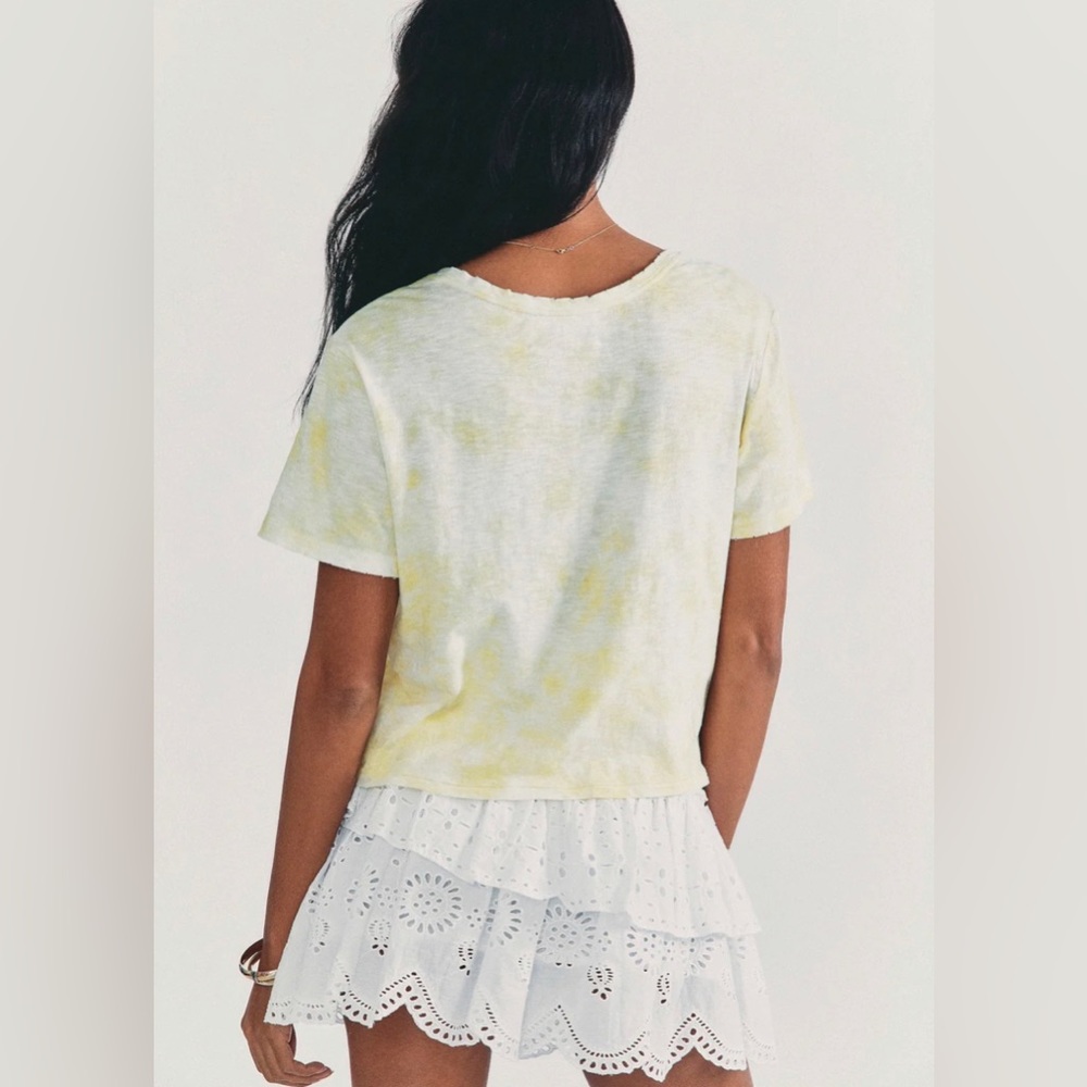 Loveshackfancy Calix Tee Lemon Drop Sz M - image 2